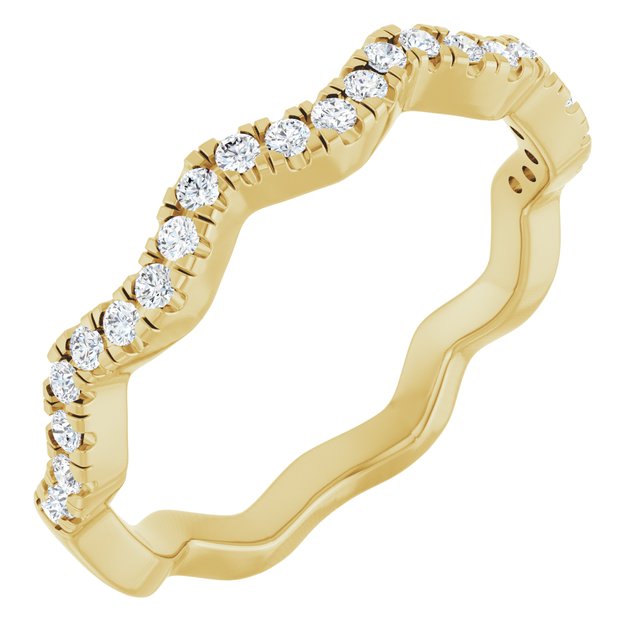 14k Yellow 1/4 Ctw Lab-grown Diamond Matching Band