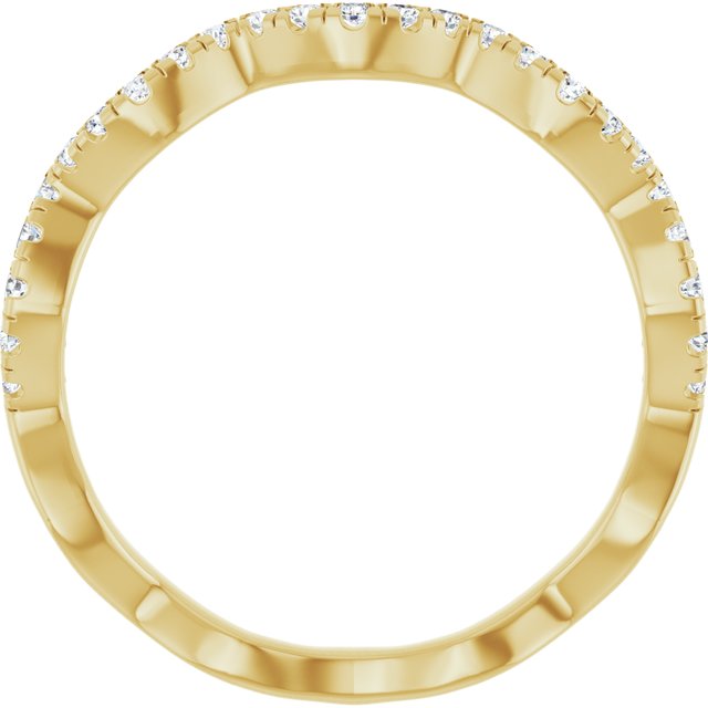 14k Yellow 1/4 Ctw Lab-grown Diamond Matching Band