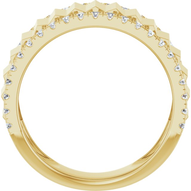 14K Yellow 9/10 CTW Lab-Grown Diamond Band