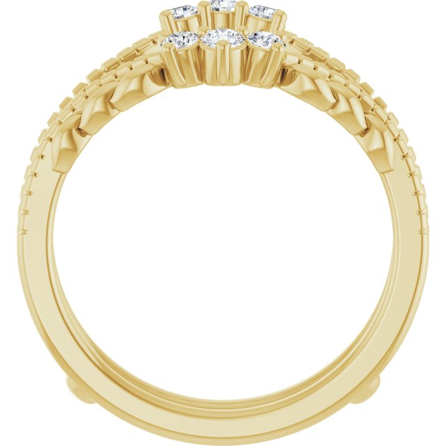 14K Yellow 1/3 CTW Lab-Grown Diamond Ring Guard