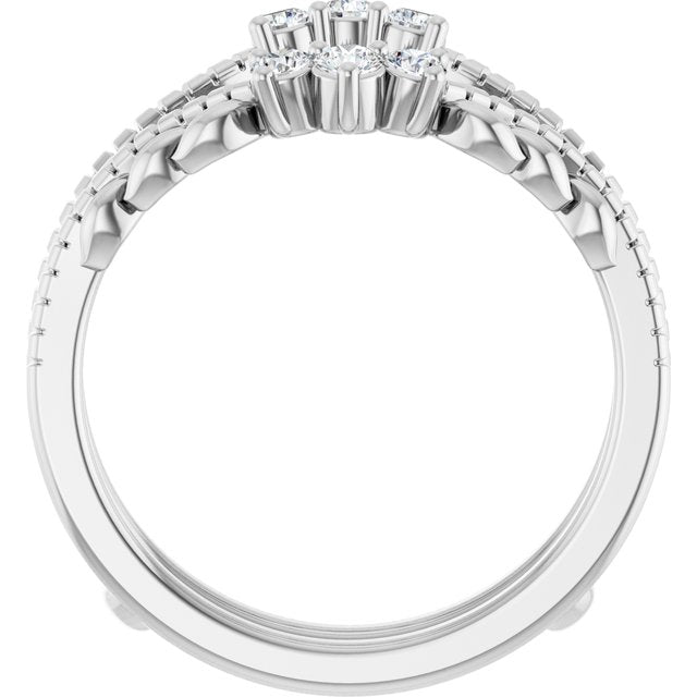 14K White 1/3 CTW Lab-Grown Diamond Ring Guard