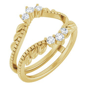14K Yellow 1/3 CTW Lab-Grown Diamond Ring Guard