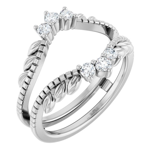 14K White 1/3 CTW Lab-Grown Diamond Ring Guard