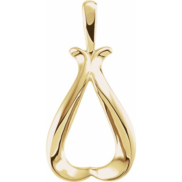 14K Yellow Freeform Pendant