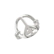 Sterling Silver Peace Sign Ring