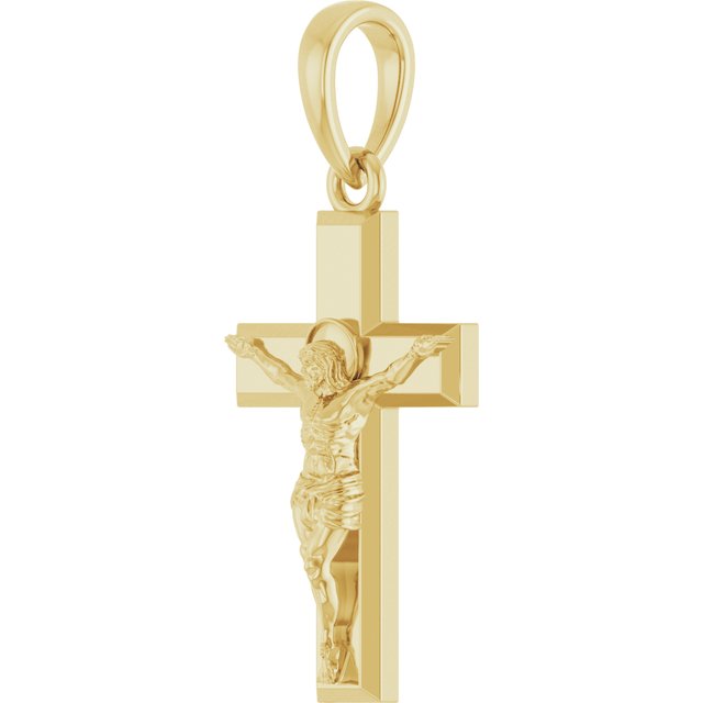 14K Yellow Crucifix Pendant