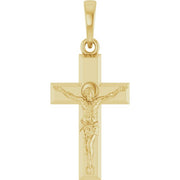 14K Yellow Crucifix Pendant