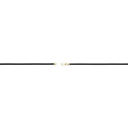 Sterling Silver 3 mm Black Rubber 24' Cord Necklace