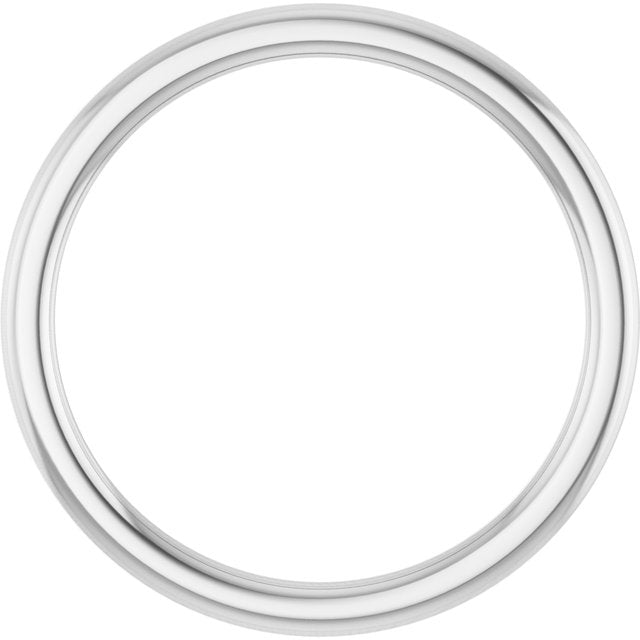 14k White 1.5 Mm Comfort-fit European-style Band Size 7.5
