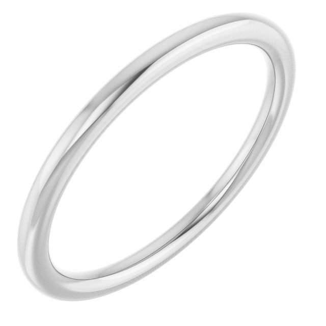 14k White 1.5 Mm Comfort-fit European-style Band Size 8.5