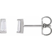 14K White 1/5 CTW Lab-Grown Diamond Channel-Set Earrings