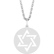 Sterling Silver Star of David 18' Necklace