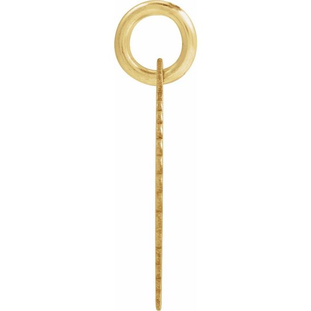 14K Yellow Initial M Pendant