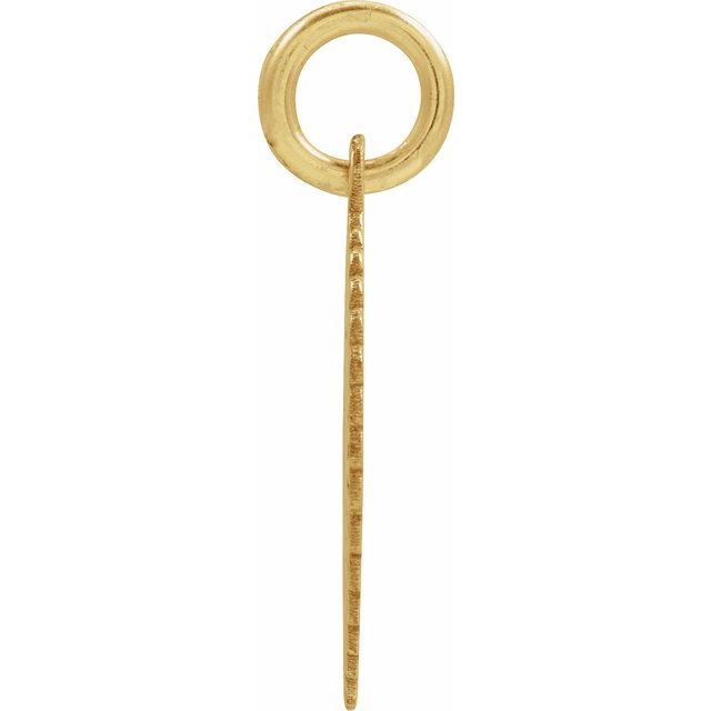 14K Yellow Initial N Pendant