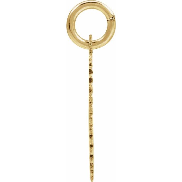 14K Yellow Initial A Pendant