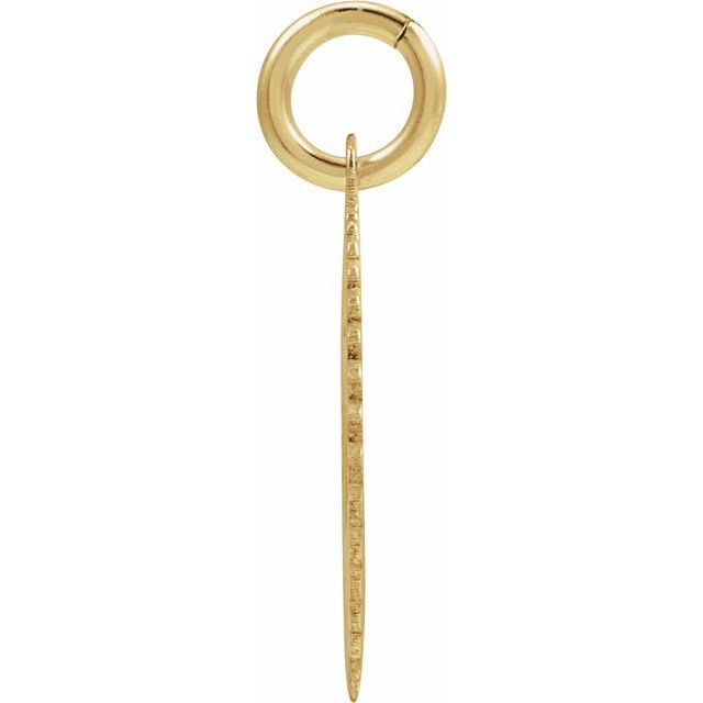 14K Yellow Initial C Pendant