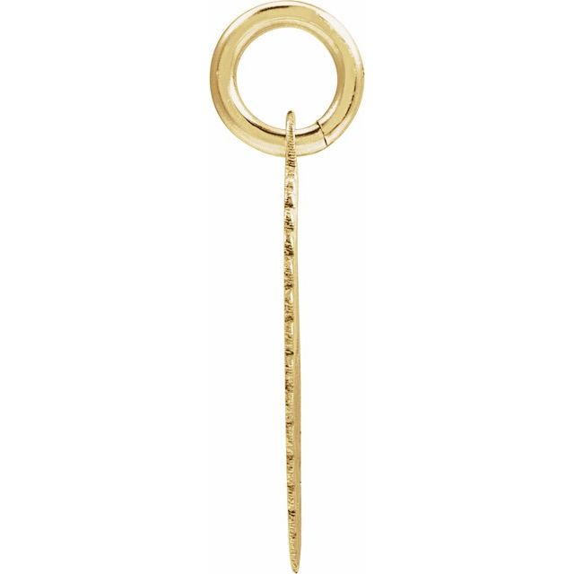 14K Yellow Initial E Pendant