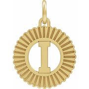14K Yellow Initial I Pendant