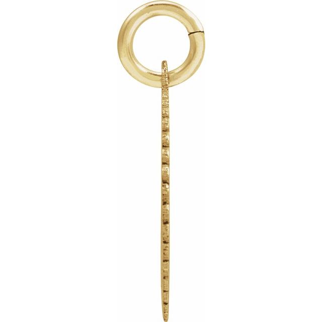 14K Yellow Initial I Pendant