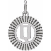 Sterling Silver Initial Q Pendant
