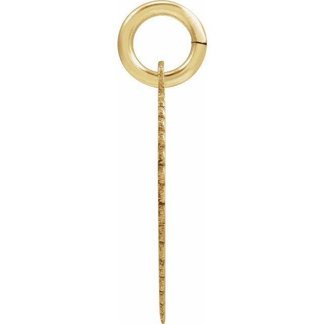 14K Yellow Initial R Pendant