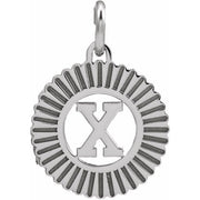 Sterling Silver Initial X Pendant