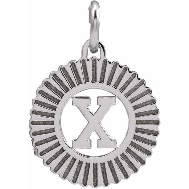 Sterling Silver Initial X Pendant