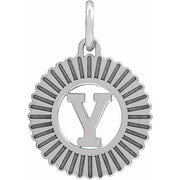 Sterling Silver Initial Y Pendant