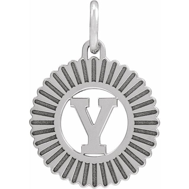Sterling Silver Initial Y Pendant