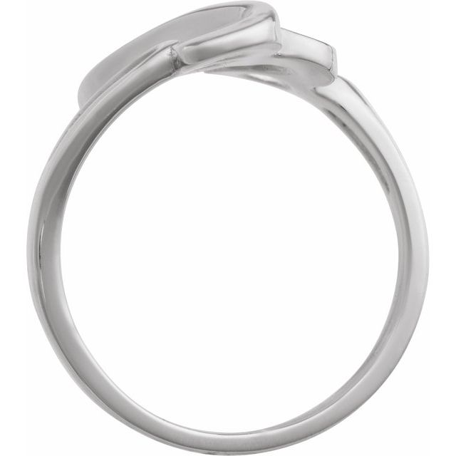 14K White Freeform Ring