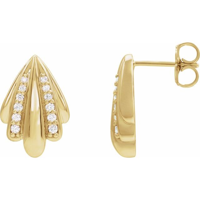 14K Yellow 1/5 CTW Natural Diamond Earrings