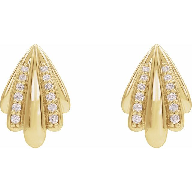 14K Yellow 1/5 CTW Natural Diamond Earrings