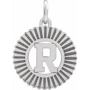 Sterling Silver Initial R Pendant
