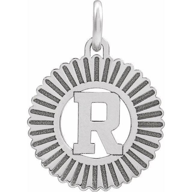 Sterling Silver Initial R Pendant