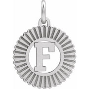 Sterling Silver Initial F Pendant
