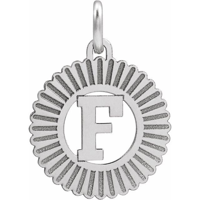 Sterling Silver Initial F Pendant