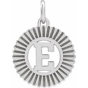 Sterling Silver Initial E Pendant