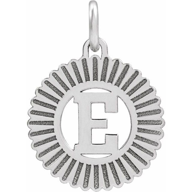 Sterling Silver Initial E Pendant
