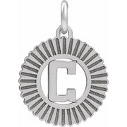 Sterling Silver Initial C Pendant