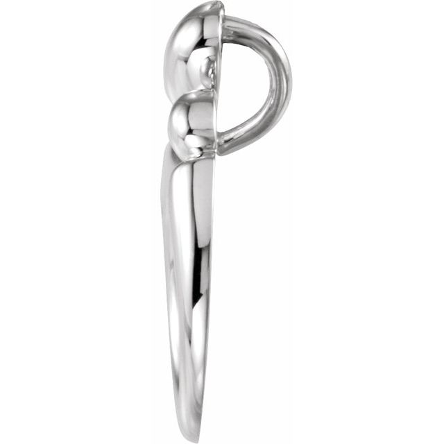 14K White 20.25x13.5 mm Mother and Child® Slide Pendant