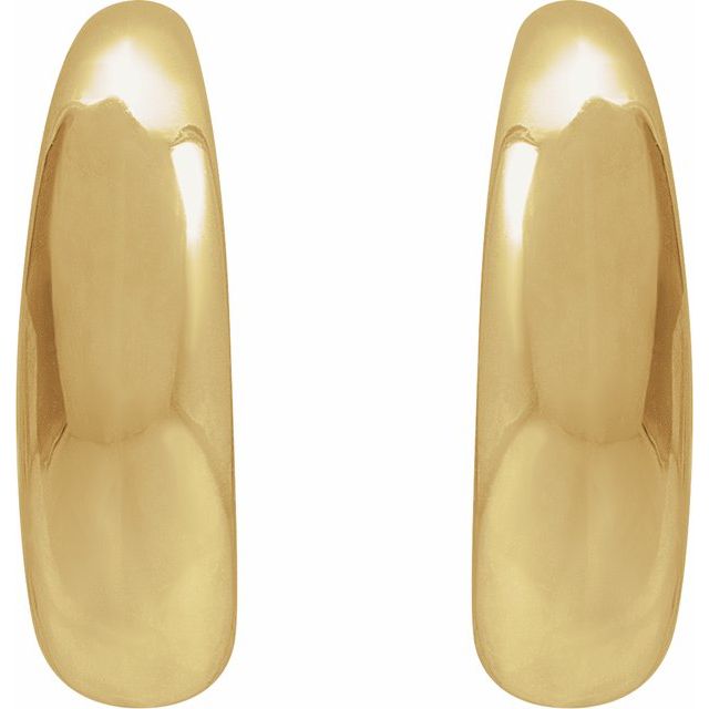 14K Yellow 14.4 mm Hoop Earrings