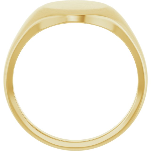14K Yellow 14.6x12.1 mm Oval Signet Ring