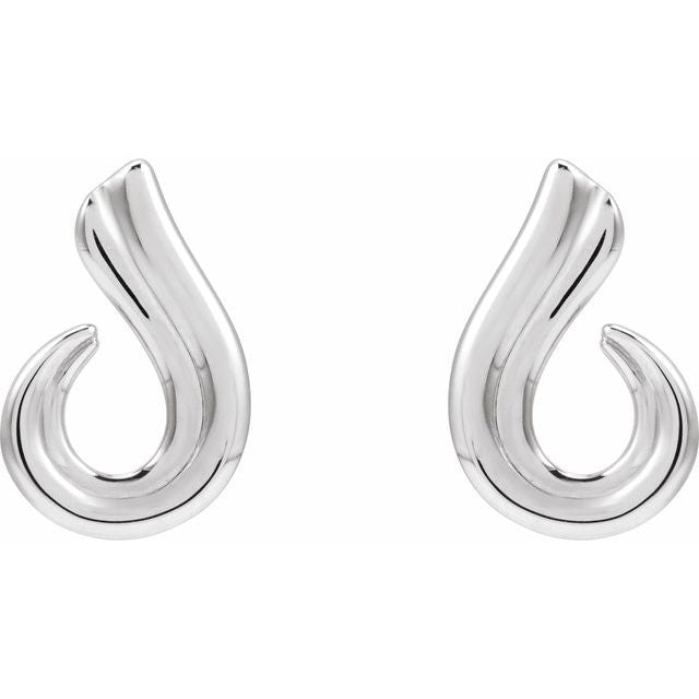 Sterling Silver Freeform Earrings