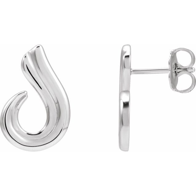 Sterling Silver Freeform Earrings