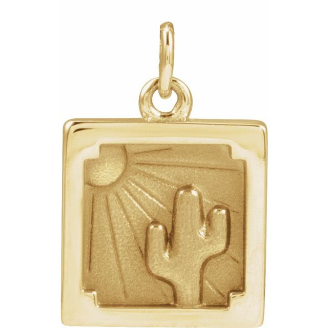 14K Yellow Desert Pendant