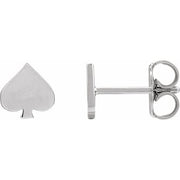 Sterling Silver Spade Earring