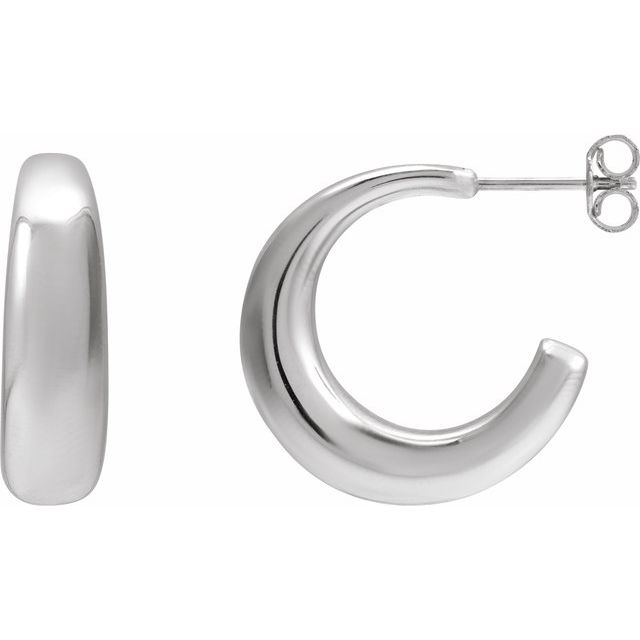 Sterling Silver 19.2 mm Hoop Earrings