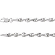 Sterling Silver 3.8 mm Hollow Puffed Anchor 18' Chain
