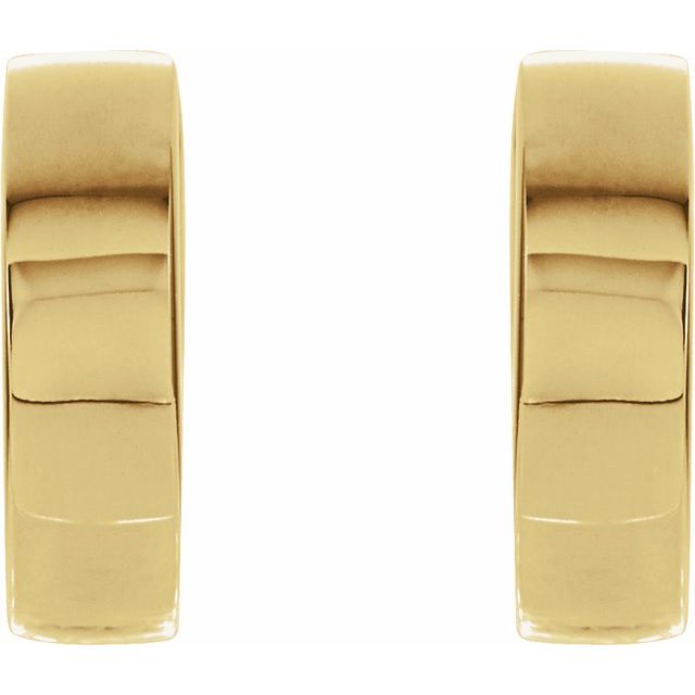 18K Yellow Hinged 14.5 mm Hoop Earrings
