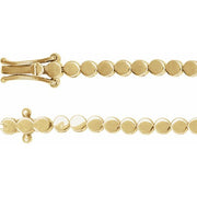 14K Yellow Geometric Line 7' Bracelet
